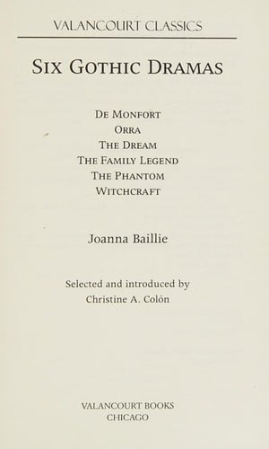 Six Gothic dramas