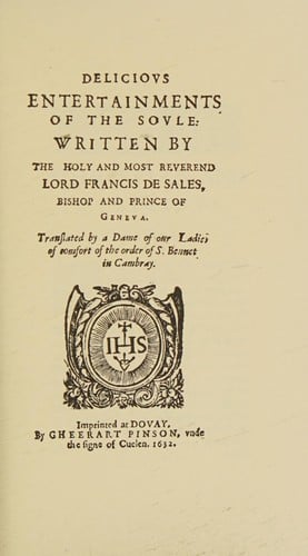Delicious entertainments of the soule, 1632