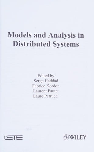 Models and analysis in distributed systems
