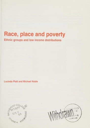 Race, Place and Poverty (Area Regeneration)