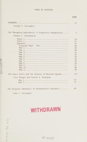 East African culture history