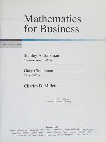 Mathematics for business