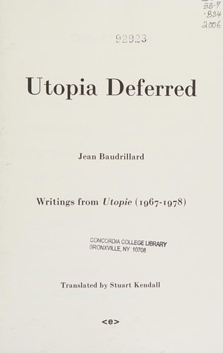 Utopia deferred