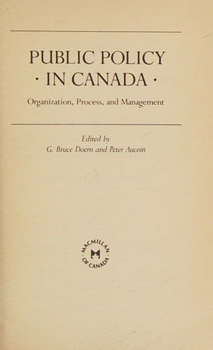 Public policy in Canada