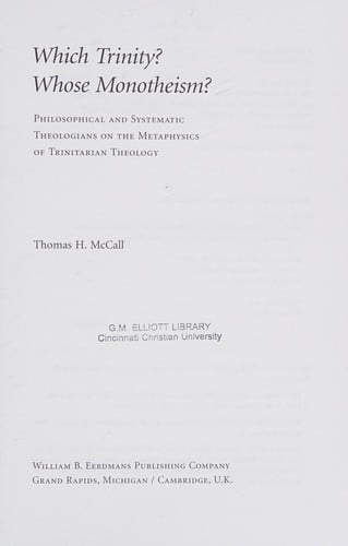 Which Trinity? whose monotheism?