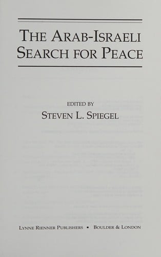 The Arab-Israeli search for peace