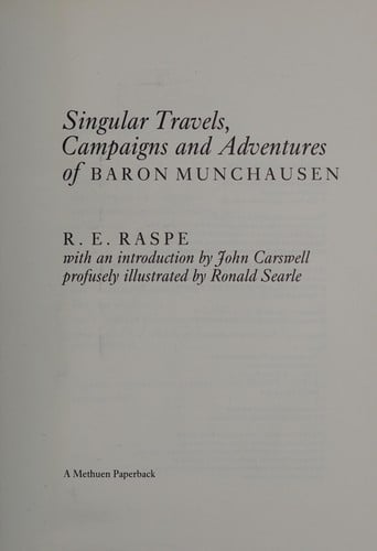 Singular travels, campaigns and adventures of Baron Munchausen