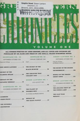 The Green Lantern chronicles