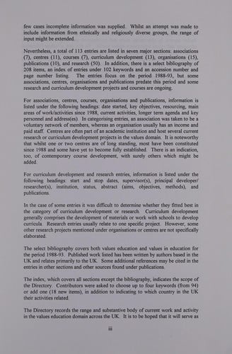 Values education in the U.K