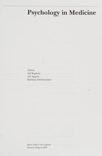 Psychology in medicine