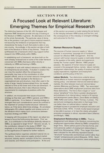 Training and human resource management in small to medium sized enterprises