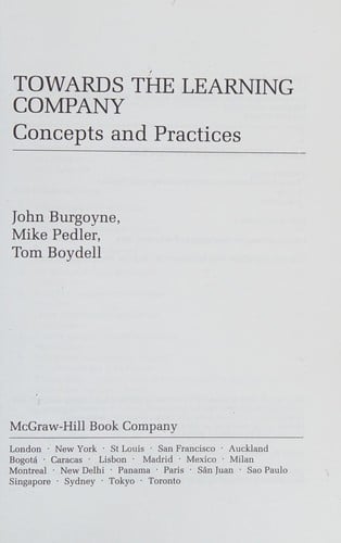 Towards the learning company