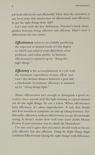 Doing the right things right