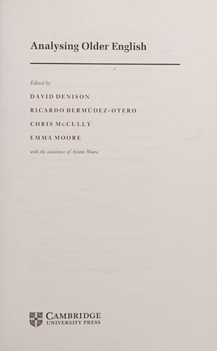 Analysing older English