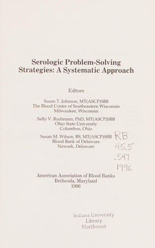 Serologic Problem-Solving Strategies