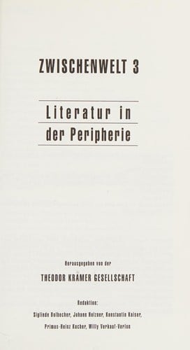 Literatur in der Peripherie