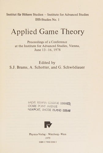 Applied game theory