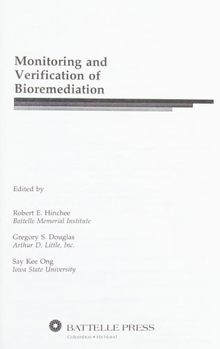 Monitoring and verification of bioremediation