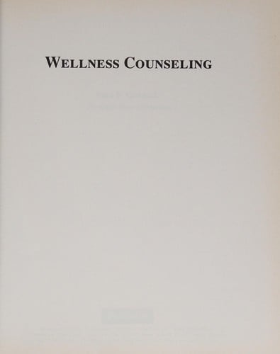 Wellness counseling