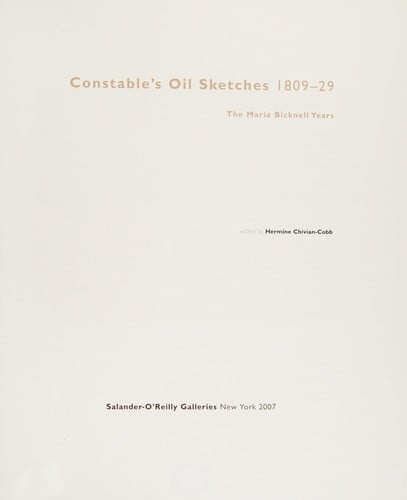 Constable's oil sketches, 1809-29