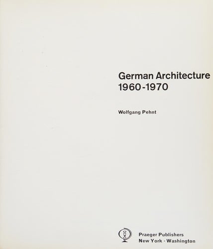 German architecture 1960-1970