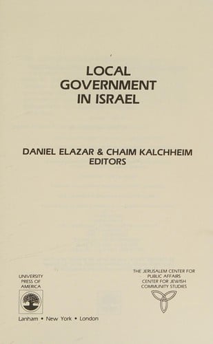 Local government in Israel