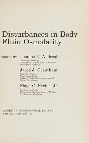 Disturbances in body fluid osmolality