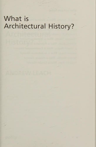 What is architectural history?