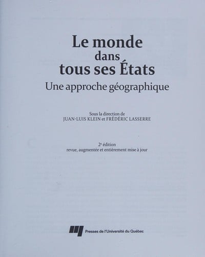 Le monde dans tous ses États