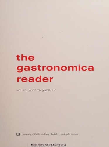 The Gastronomica reader