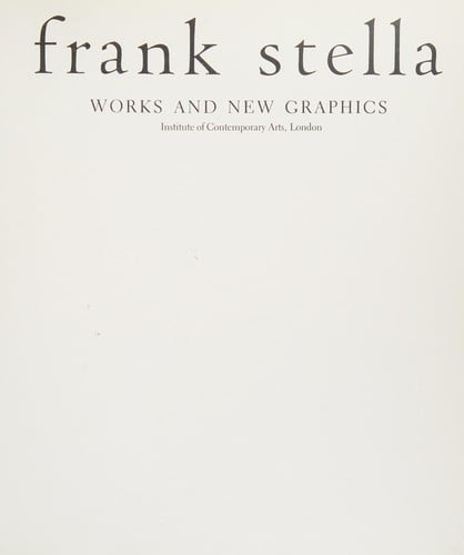 Frank Stella, works and new graphics