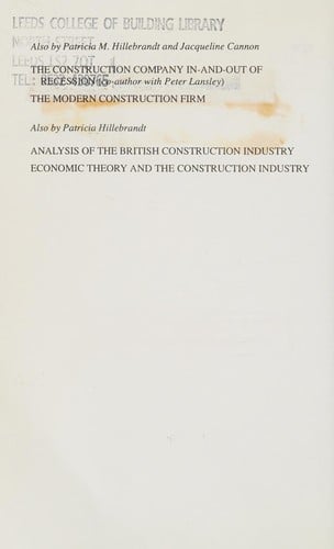 The Management of construction firms