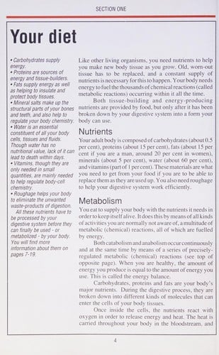 Your Diet (Your Health & How to Keep It)