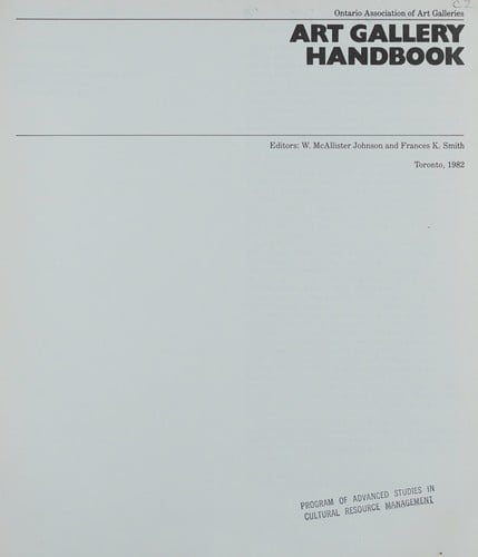 Art gallery handbook