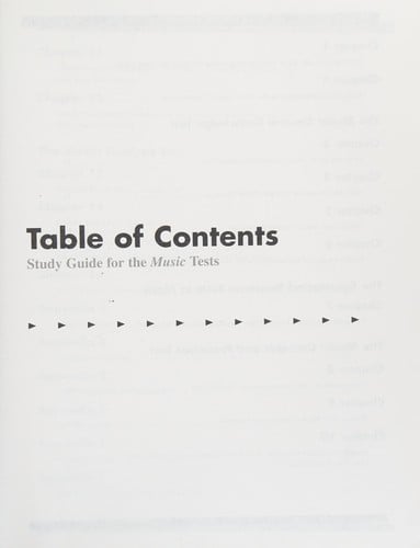 Study guide for the music tests