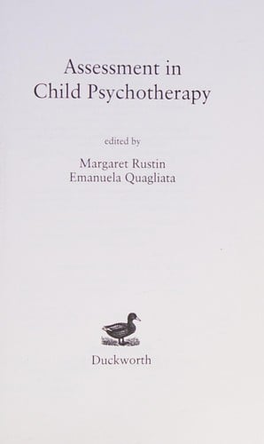 Assessment in child psychotherapy