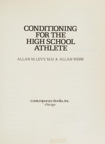 Conditioning for the high school athlete