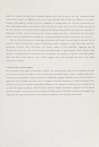 Unemployment, Poverty and Gender in Urban China