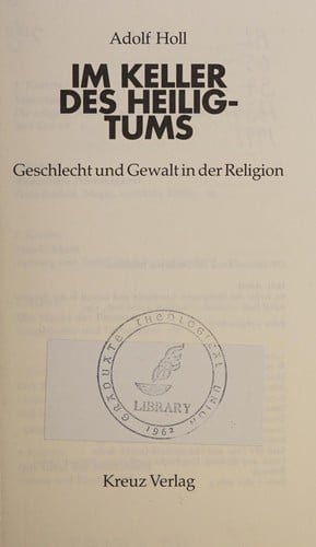 Im Keller des Heiligtums