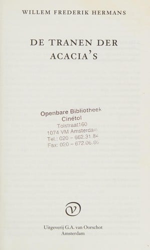 De tranen der acacia's