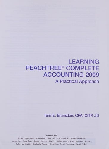 Learning Peachtree Complete Accounting 2009
