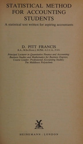 Statistical method for accounting students