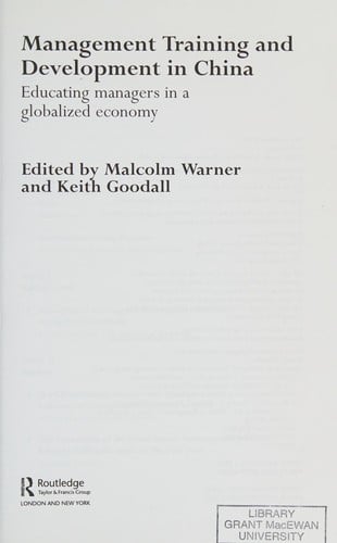 Management training and development in China