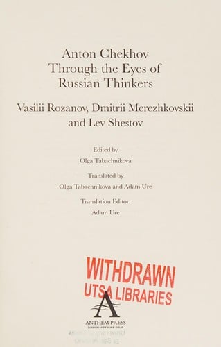 Anton Chekhov through the eyes of Russian thinkers