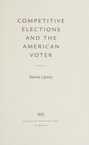 Competitive elections and the American voter