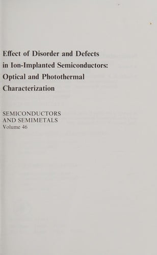 Semiconductors and semimetals