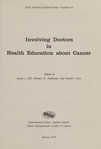Involving doctors in health education about cancer