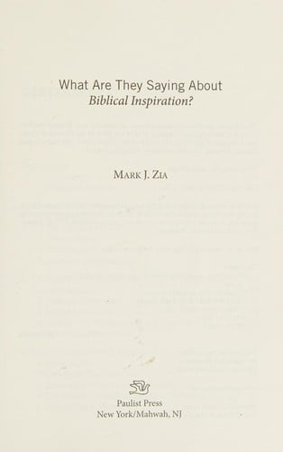 What are they saying about biblical inspiration?