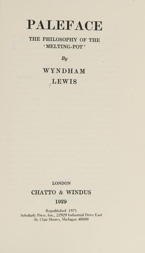 Paleface, the philosophy of the "melting-pot"