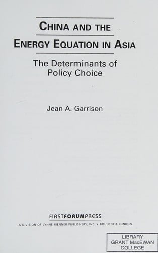 China and the energy equation in Asia